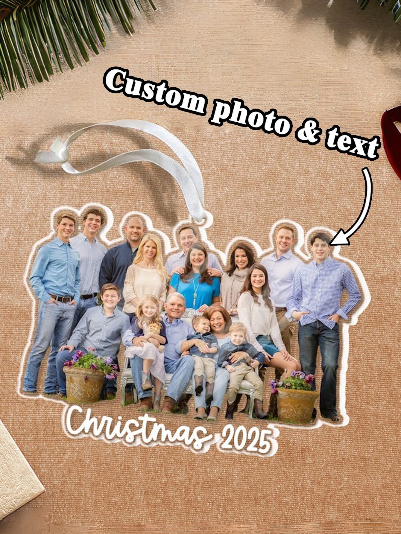 Personalized Family Photo Hanging Ornament
